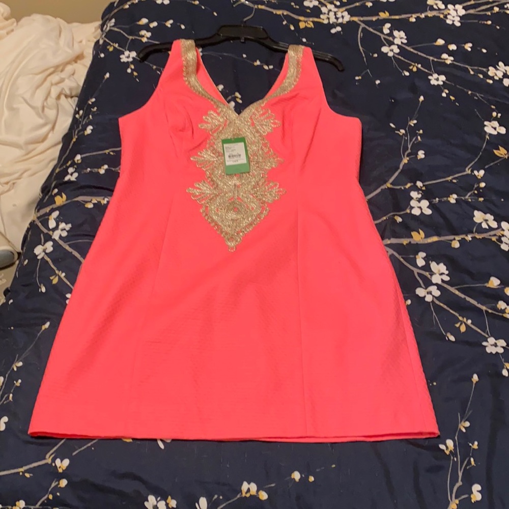 Lilly Pulitzer dress Junior Shift color coral reef